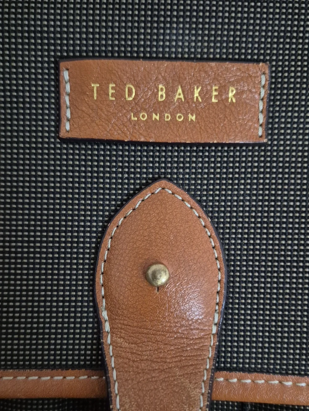 Ted Baker Men's Brow Trim Black Briefcase Satchel